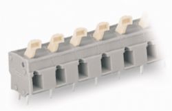 PCB terminal block push-button 2.5 mm² gray