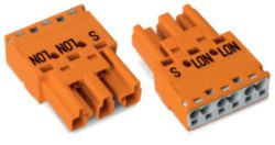 Plug 3-pole Cod. R orange