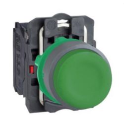 DRUKKNOP  MET BESCHERMKAP GROEN
