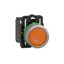 VERLICHTE DRUKKNOP P-LED ORANJE