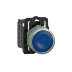 VERLICHTE DRUKKNOP P-LED BLAUW