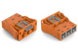 Snap-in plug 3-pole Cod. R orange