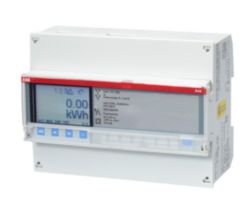 Energiemeter 3 fase indirect 6A Klasse B, 2 ingang / 2 uitgang, MID import/export