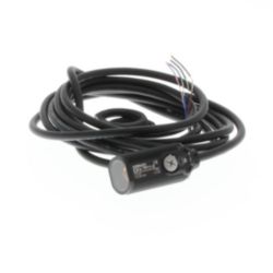 Photoelectric sensor, M18 axial, plastic body, red LED, through-beam r