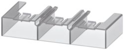 Terminal cover for busbar connections between contactor and overload r
