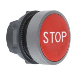 KOP DRUKKNOP, ROOD, ''STOP''