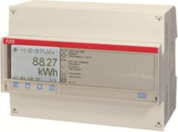 Energiemeter 3 fase direct 80A Klasse B, 4 I/O, MID, actief / reactief M-bus, import/export, klok func.