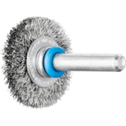 Ronde borstel ongetordeerd RBU Ø 30x6 mm stift-Ø 6 mm edelstaaldraad-Ø 0,20