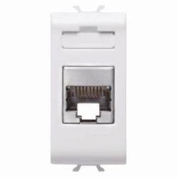 RJ45 CONTACTDOOS - CATEGORIE 5e - FTP - 1 MODULE - GLANZEND WIT - CHOR
