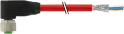 M12 female 90° A-cod. with cable PUR 8x0.25 rd UL/CSA+drag ch. 10m
