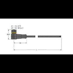 CONNECTOR+KABEL 10M PUR 5P M12/F HAAKS