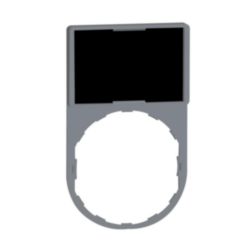 legend holder 30 x 50 mm with blank legend color plated grey