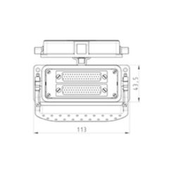 ONDERHUIS MET D-SUB IT GUBL 11      0,5 4 AU