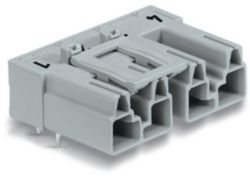 Plug for PCBs angled 4-pole gray