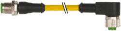 M12 MALE 0° / M12 FEMALE 90° PVC 5X0.34 ye UL/CSA 1m