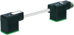 M12male on back A-cod. / MSUD double valve BI-11mm PUR 3x0.75 gy  0m