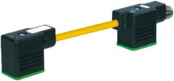 M12 MALE ON REAR / MSUD DOUBLE VALVE PLUG 8MM PUR 3X0.75 YELLOW,