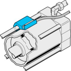 Sensor bracket, Ø 32-40 mm, T-groove
