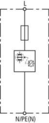 Combined arrester Type 1 + Type 2 DEHNvenCI 1-pole 255V a.c. with back