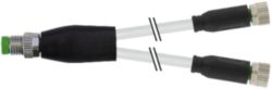 Y-Distributor M8 male / M8 female 0° A-cod. PVC 3x0.25 gy UL/CSA 2m