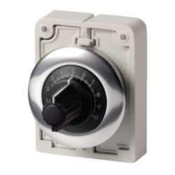 Potentiometer, flat front, M30, 30.5 mm, R 4.7 kΩ, P 0.5 W, Metal bezel