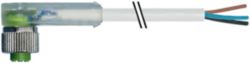 M12 female 90° A-cod. with cable LED PVC 5x0.34 gy UL/CSA 50.0m