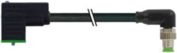 M8 male 90° A-cod./MSUD valve  C-8mm small PUR 3x0.34 bk +drag ch. 1m