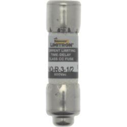 Fuse-link, low voltage, 3.5 A, AC 600 V, 200 kA, 10 x 38 mm, 13⁄32 x 1-1⁄2 inch, CC, UL, rejection-type, time-delay