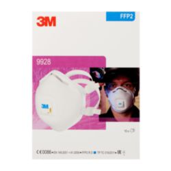 3M™ Lasrookmasker, FFP2, met ventiel, 9928