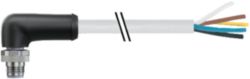 M12 Power male 90° L-cod. with cable PUR 5x1.5 gy UL/CSA+drag ch. 20m