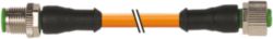 M12 male 0° / M12 female 0° A-cod. PUR 4x0.34+1x0.5 or 6.0m