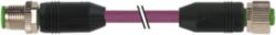 M12 fem. 0°/ fem. 0° CANopen PUR AWG24+AWG22 shielded vt+drag-ch 2m