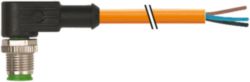 M12 male 90° A-cod. with cable PUR 4x0.34+1x0.5 or +robot+drag ch. 2m
