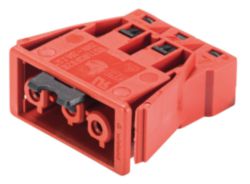 GST18I3F FEMALE CHASSISDEEL 3-POLIG TOMATENROOD