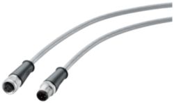 Robust Power Connecting Cable M12-180/M12-180, IP69, para alimentación de la ET 200, cable preconectorizado con conectores macho y hembra M12, código