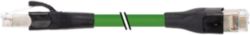 RJ45 male 0° / RJ45 male 0° shielded PUR 4x2xAWG26 gn UL/CSA 0,4m