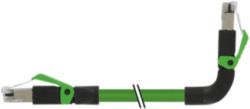 RJ45 male 0° / RJ45 male 90° up shielded PUR 1x4xAWG22 gn35.0m