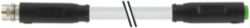 M8 male 0° / M8 female 0° A-cod. snap-in PVC 3x0.25 gy UL/CSA 3.0m